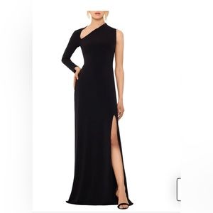 Brand new! Betsy & Adam One Shoulder Single Long Sleeve Gown